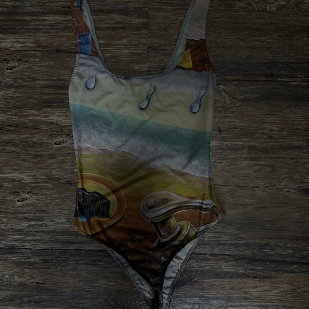 Zara Artistic Print Bodysuit - Multicolor